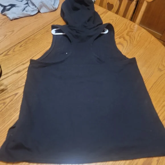 Victoria's Secret Black Sleeveless Hoodie - Picture 3 of 5